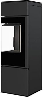 KRATKI Thor Kaminofen – 8 kW – Moderner Design-Kamin mit Panoramablick – Energieeffizient – Acumotte-Speichertechnik – Für Eck-Installation geeignet – Bild 2