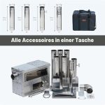 GREEN STOVE Tragbarer Edelstahl-Pellet- & Holzofen für Zelte – Bild 2