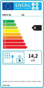 Prity FG Holzherd mit Backofen und Holzfach – 14 kW, Graphitschwarz – Bild 11