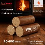 HEIZFUXX Nestro XL Hartholz-Briketts – 960 kg Palette (96 x 10 kg Packungen) – Premium-Brennstoff für Kamin, Ofen & Heizkessel – Hoher Energiegehalt – Bild 4