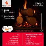 HEIZFUXX Nestro XL Hartholz-Briketts – 960 kg Palette (96 x 10 kg Packungen) – Premium-Brennstoff für Kamin, Ofen & Heizkessel – Hoher Energiegehalt – Bild 5