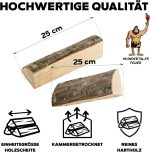 Buchen-Brennholz (300 kg) – Kammergetrocknetes Hartholz – Scheitlänge 25 cm – 10er-Set à 30 kg – Perfekt für Grill, Pizzaofen, Smoker & Kamin – Bild 2