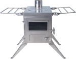 Winnerwell Nomad Medium – Kompakter Camping-Zeltofen aus hochwertigem Edelstahl – Portabler Holzofen für Zelte, Teepees & Yurten – Inklusive 7 kW Heizleistung & Kochfunktion – Bild 3