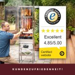 Kaiser 100 Elektro-Räucherofen – 110 cm – Hochwertige Handwerkskunst aus Edelstahl – Portabler Räucherofen mit Sichtfenster – Inklusive umfangreichem Zubehör-Set – Ideal für Fisch, Fleisch & Käse – Bild 9