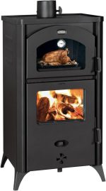 KOMIRO Prity FGR Holzofen & Backofen – 14,5 kW freistehender Herd mit Konstruktion aus legiertem Stahl [Energieklasse A+]
