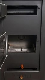 Prity S3 W21 Wasserführender Kaminofen – 21,5 kW – Zentralheizungs-Anschluss mit integriertem 29-Liter-Wassertaschen-Boiler – Effiziente Heizlösung für bis zu 215 m² – Robustes Stahl-Design in Beige/Schwarz – Bild 3