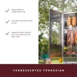 Kaiser 100 Elektro-Räucherofen – 110 cm – Hochwertige Handwerkskunst aus Edelstahl – Portabler Räucherofen mit Sichtfenster – Inklusive umfangreichem Zubehör-Set – Ideal für Fisch, Fleisch & Käse – Bild 6