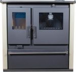 Nana IF Verso CS Plus Küchenherd – 7,7 kW – Multifunktionaler Holzofen mit Backfach & Kochfläche – Energieeffizienzklasse A+ – Elfenbeinfarbenes Design – Umweltfreundlich – Bild 2