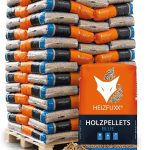 HEIZFUXX Premium Holzpellets (Blau) – 975 kg Palette (65 x 15 kg Säcke) – 6 mm Weichholz-Pellets, ENplus A1 zertifiziert, hoher Heizwert & aschearm