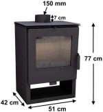 ALAZ K5S Kaminofen – 6 kW – Robuster Holzofen – Energieeffizienzklasse A+ – Hoher Wirkungsgrad – Für Holz & Briketts – Kompakt & Effizient – Bild 6