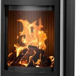Justus Faro W+ 2.0 Holz- & Kohleofen – 7 kW, schwarzer Stahl mit Speckstein-Abdeckplatte
